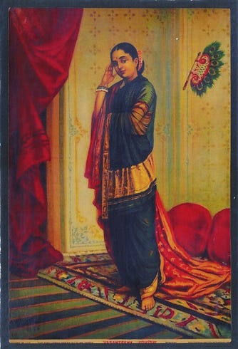 Vasantasena by Raja Ravi Varma (1890)