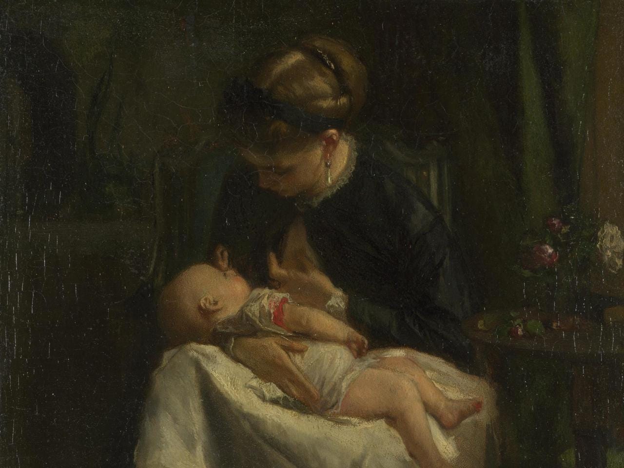 Jacob Maris | A Young Woman nursing a Baby | NG2709 | National Gallery,  London