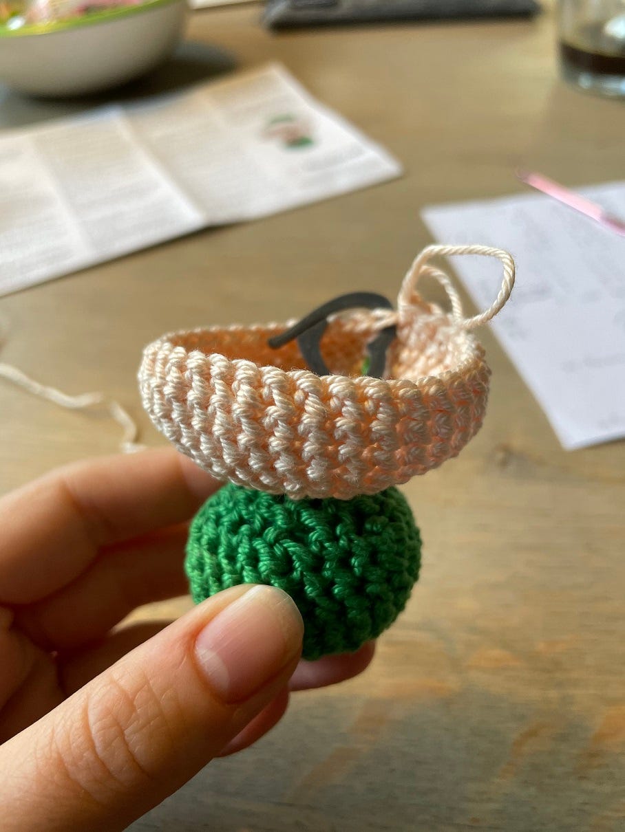 Photo: Crochet body and part of a head