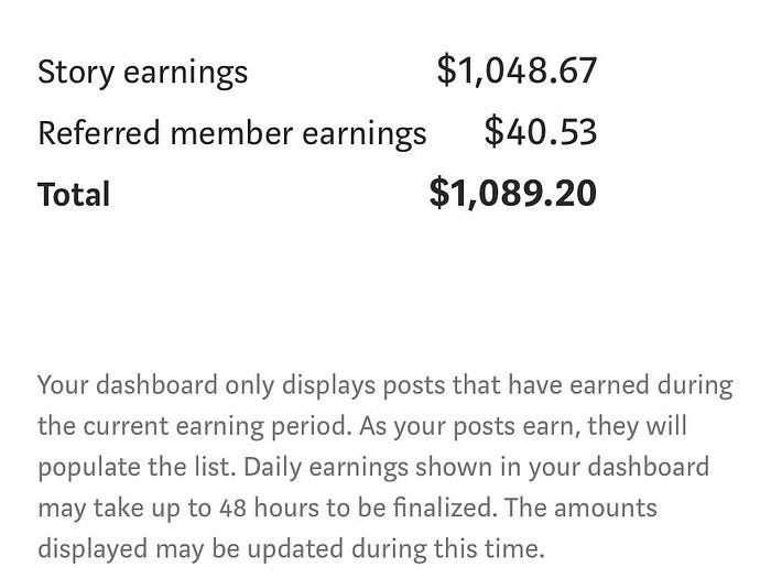 My March earnings