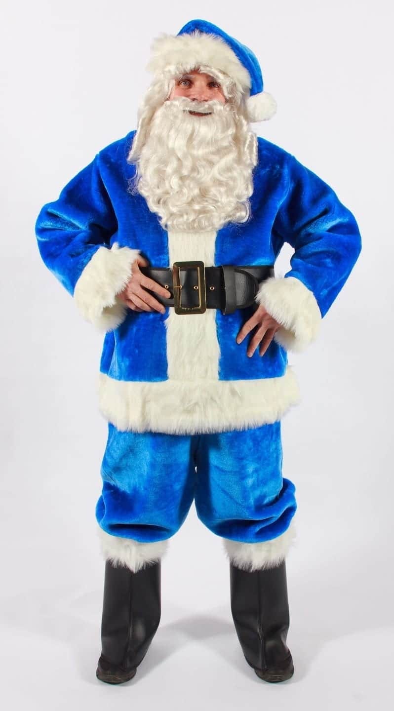 Blue Plush Santa Suit | The Life Of The Party