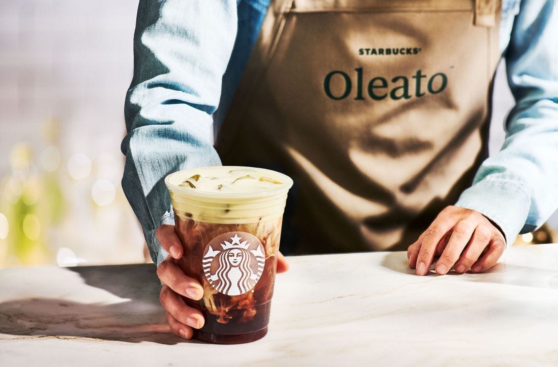 Starbucks expands new Oleato menu, bringing olive oil-infused drinks to  more cities | CNN Business