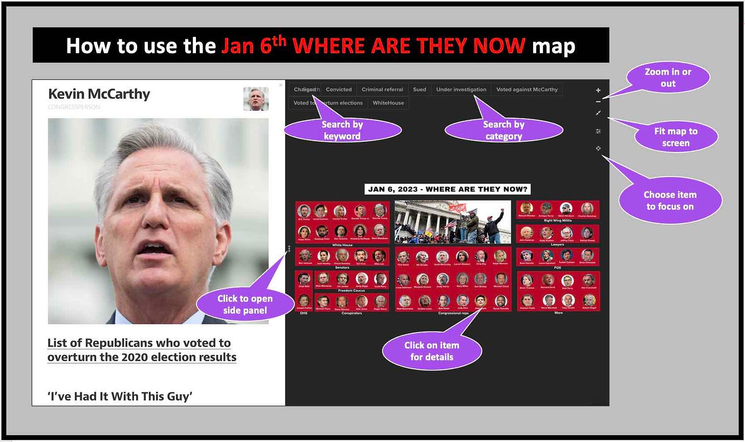 How to use the Jan 6th insurrection cast map