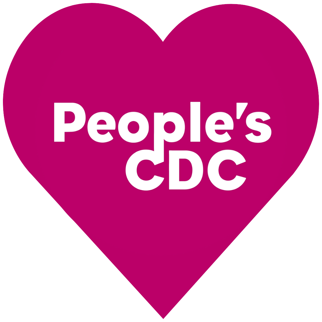 People's CDC logo in the shape of a heart.