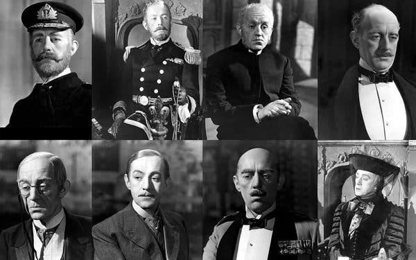 Clockwise from top left: Alec Guinness.