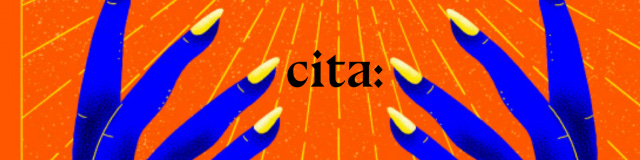 Hands framing cita: logo (excerpt from St Teresa cover by Catalina Vásquez)