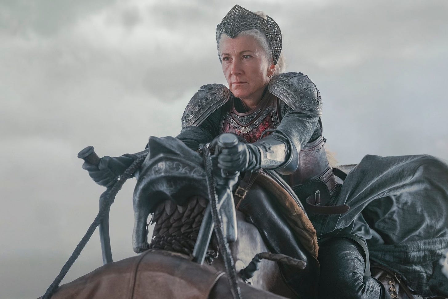 Eve Best as Rhaenys Targaryen in House of the Dragon