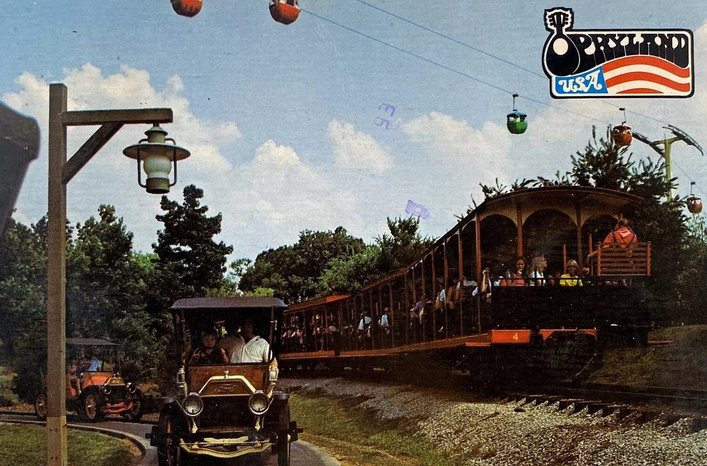 opryland railroad and tin lizzies antique car ride