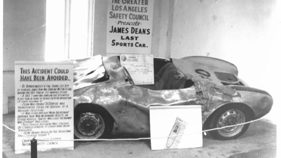 George Barris's rebuilt version of James Dean's wrecked Porsche