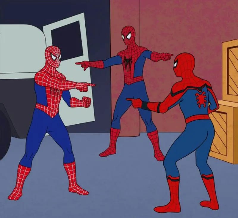 Spider Man Triple Meme Template — Kapwing