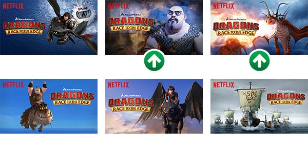 Different variants of a Netflix movie thumbnail.
