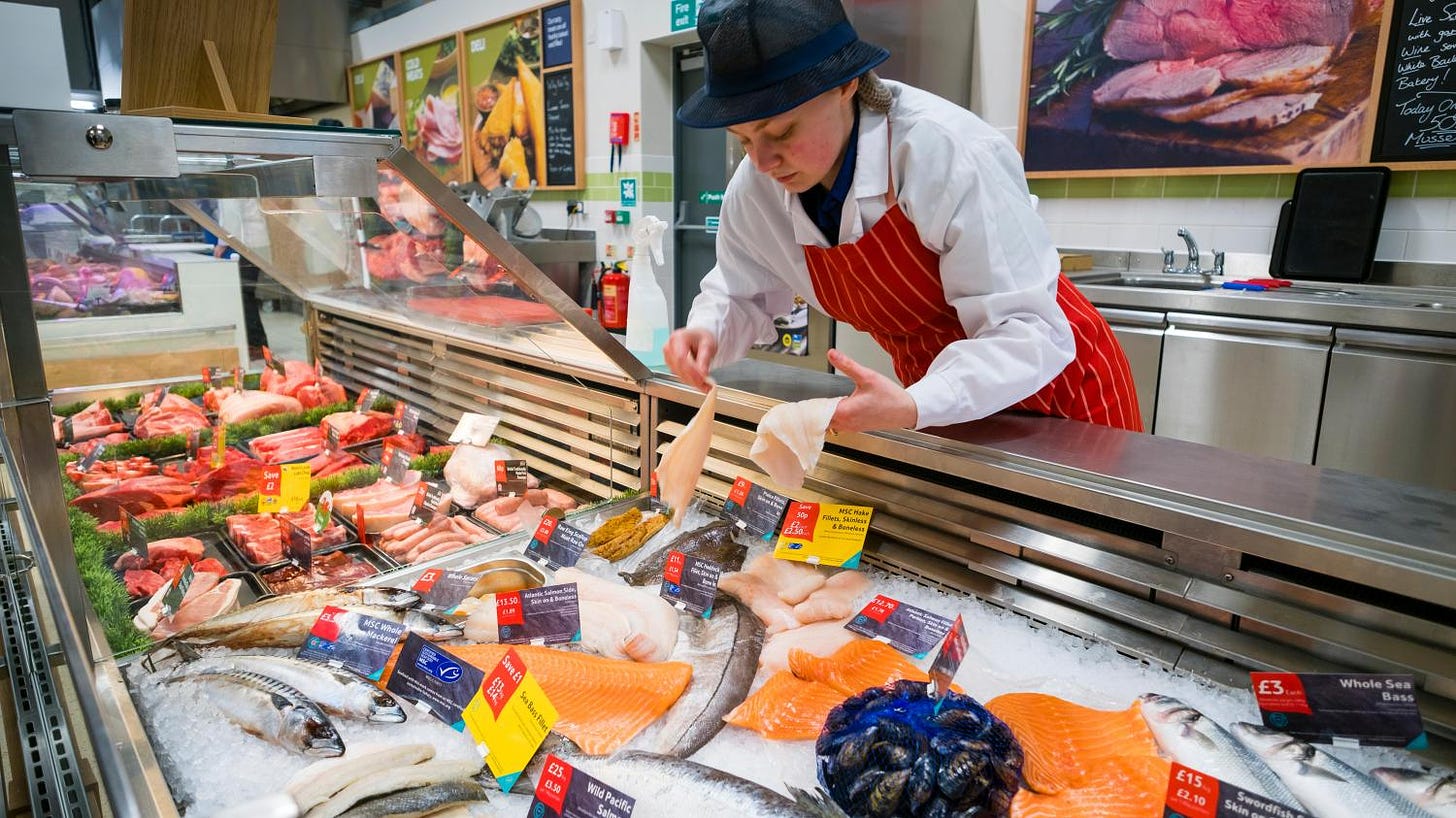 A Tesco fish counter, soon to be no more