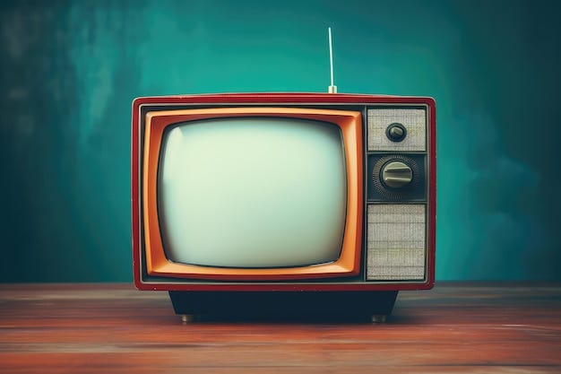 Retro old television on background 90s concepts | Premium AI-generated image