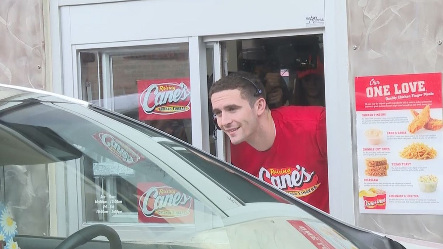 Stetson Bennett at Raising Cane's in Athens | 11alive.com