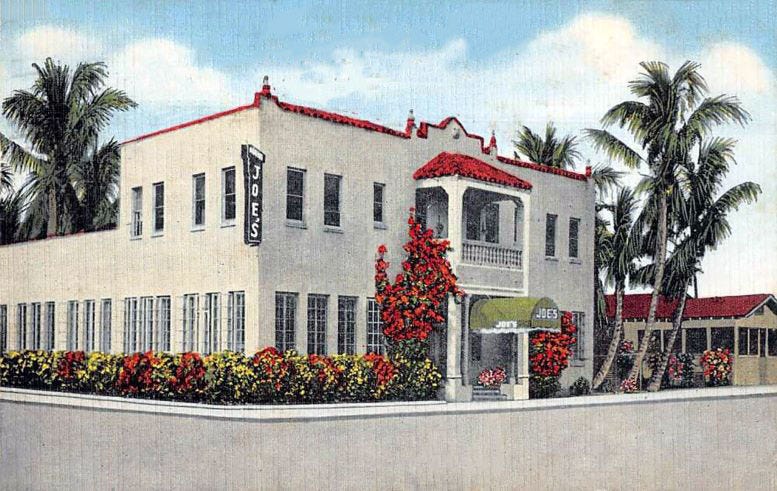 Cover: Postcard of Joe’s Restaurant at 237 Biscayne Street in 1929.