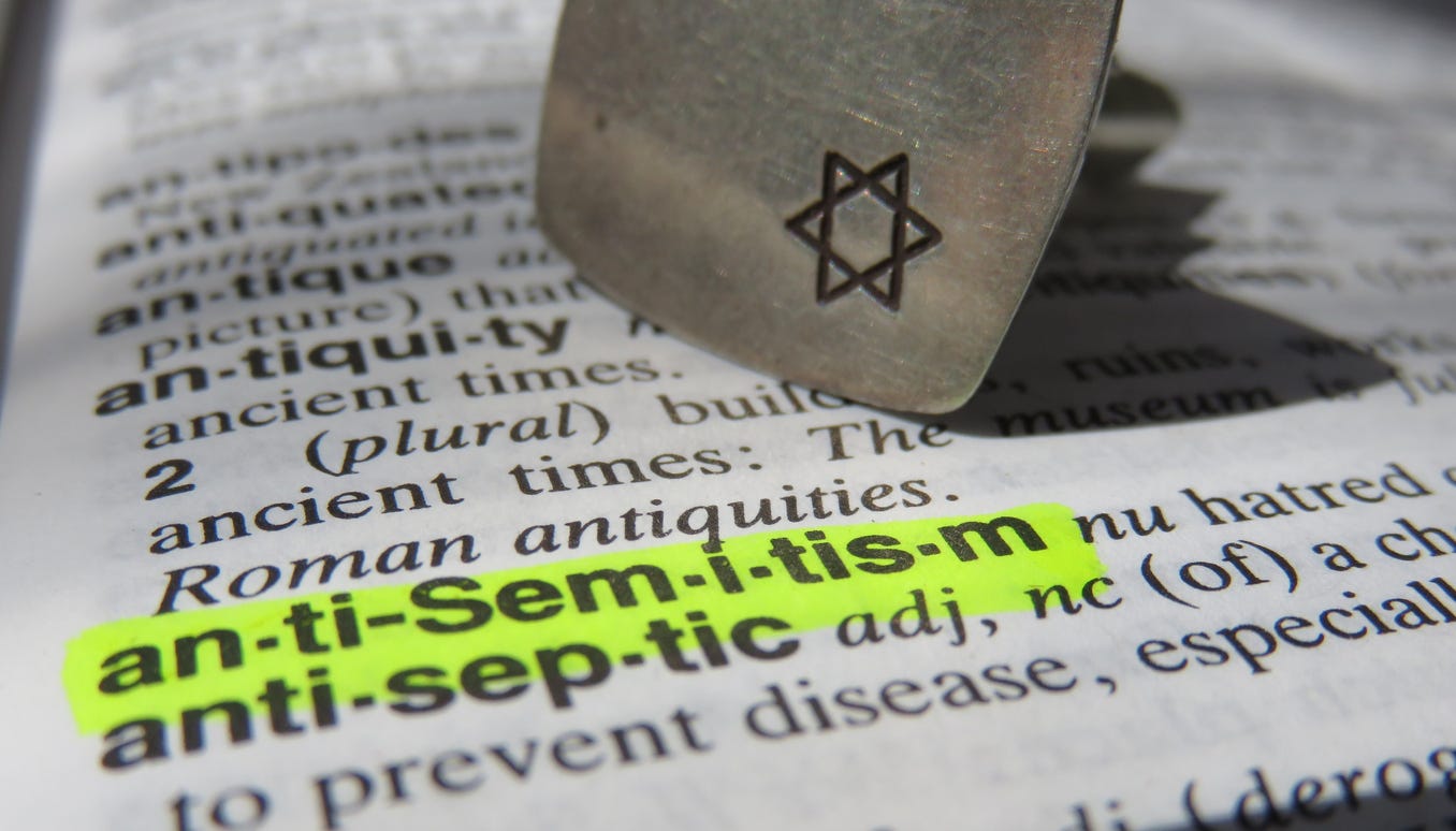 antisemitism highlighted as a word in a dictionary