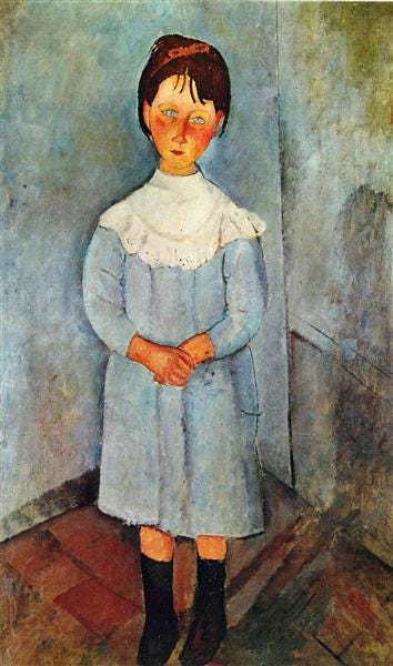 Little girl in blue, 1918 - Amedeo Modigliani - WikiArt.org