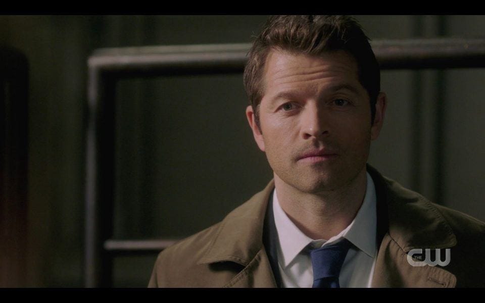 Castiel Misha Collins with Jody sweet on Claire