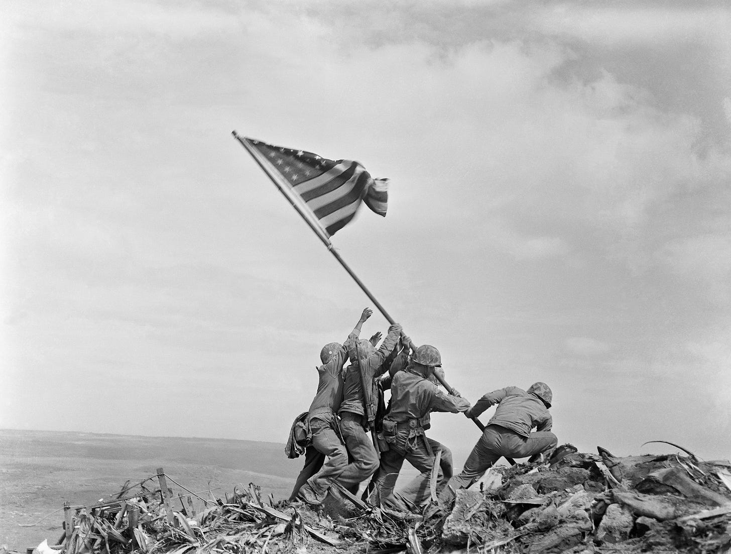 .Raising the Flag on Iwo Jima, by Joe Rosenthal of the Associated Press