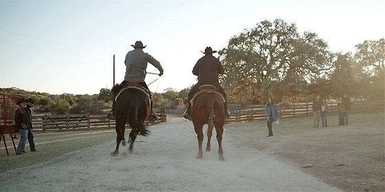 Walker Cordell and Dave go barebacking in Common Ground.