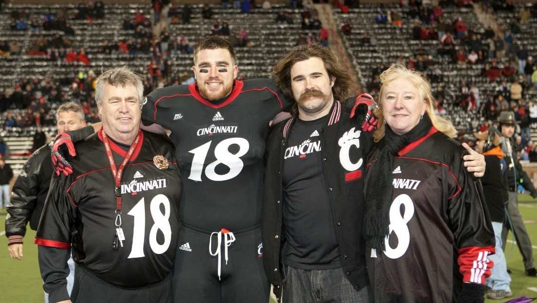 Before competing in the Super Bowl, Kelce brothers played together at  University of Cincinnati