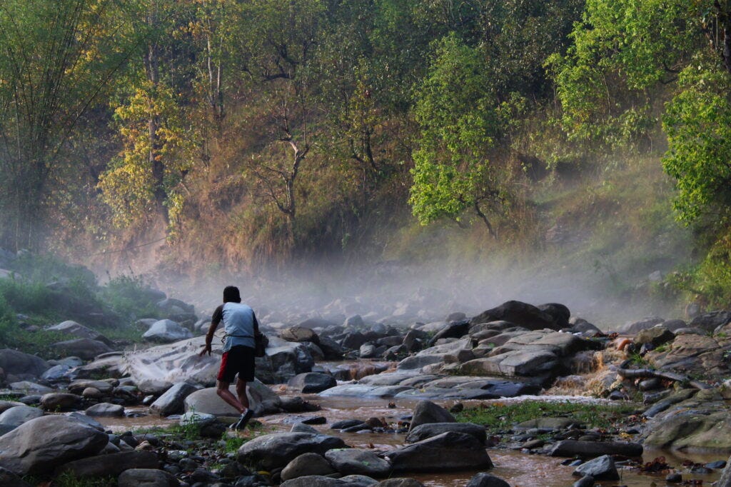 nepali man fishing