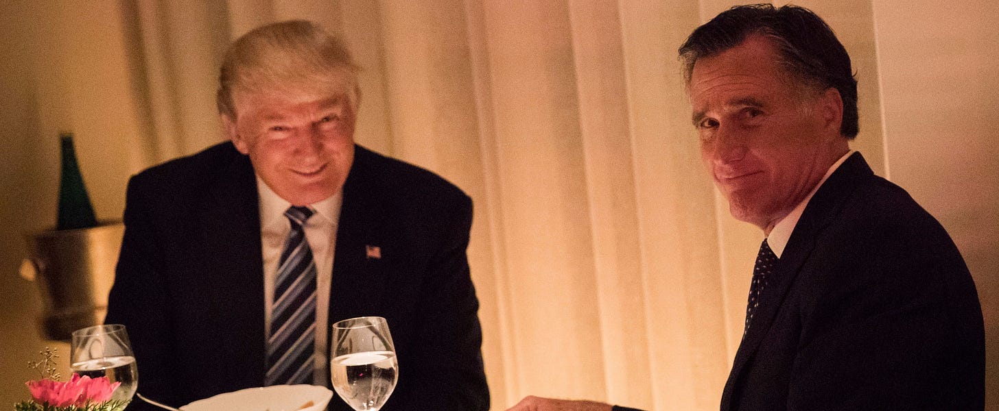 Mitt Romney and Donald Trump Dinner Photo | PS News