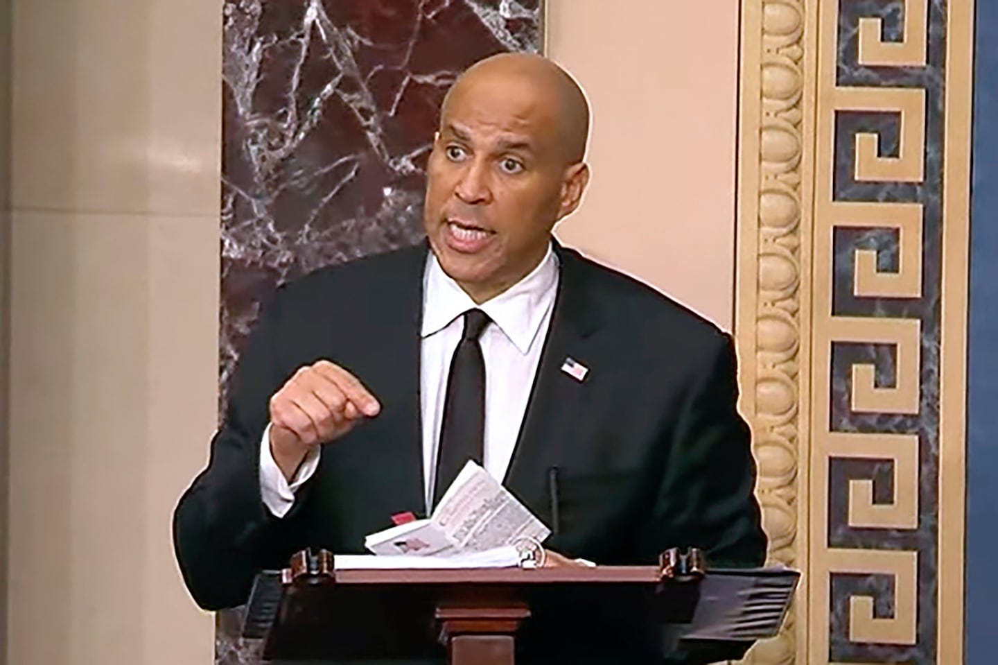 Cory Booker stages all-night filibuster against Trump agenda