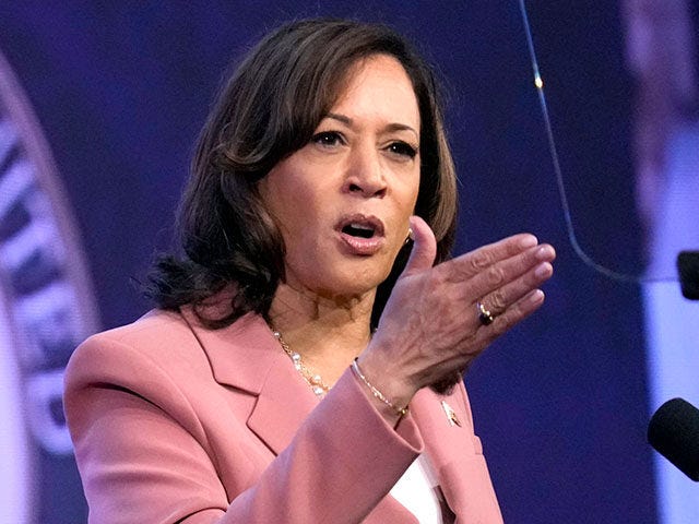 Vice President Kamala Harris speaks at the UnidosUS 2023 Annual Conference July 24, 2023, in Chicago. (AP Photo/Charles Rex Arbogast, File)