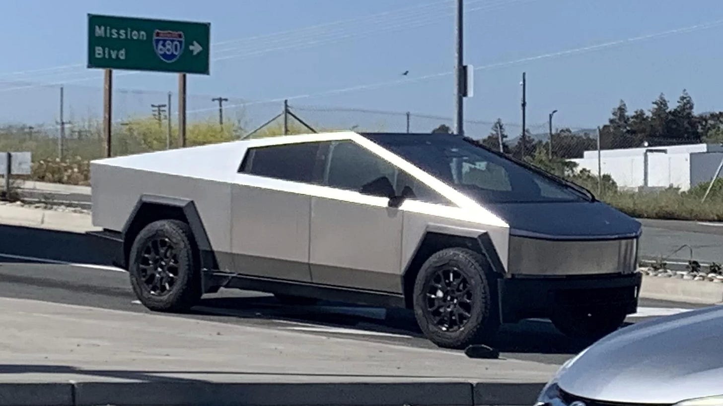 Tesla Cybertruck Caught On Public Roads Looking Kinda Stubby Faced |  Carscoops