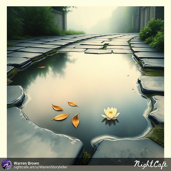 puddle on street