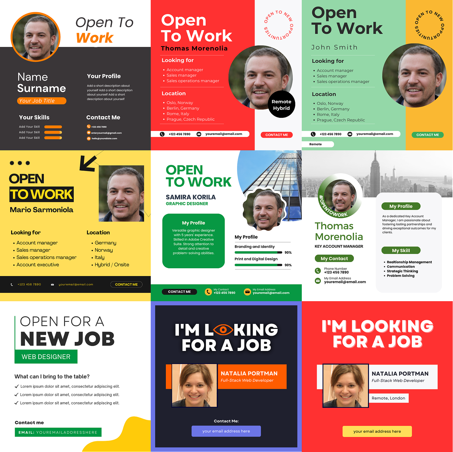 Free LinkedIn Open To Work Banners