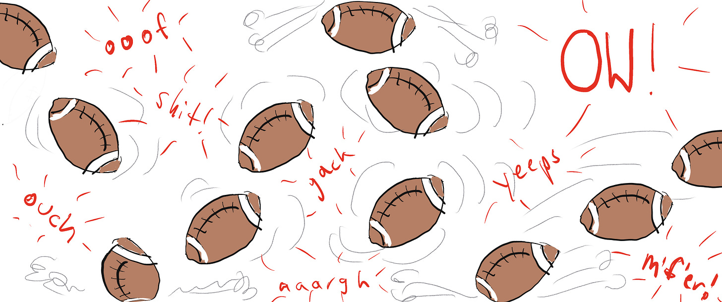 Bouncing footballs of the NFL