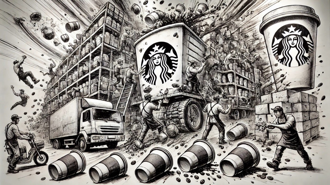  Starbucks lucha contra su caotica cadena de suministro