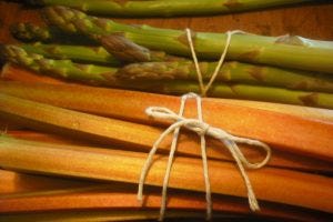 Rhubarb and asparagus