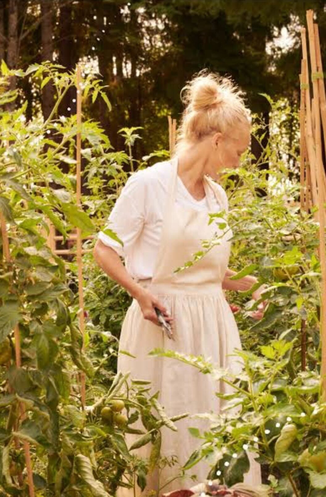Pamela Anderson in the garden