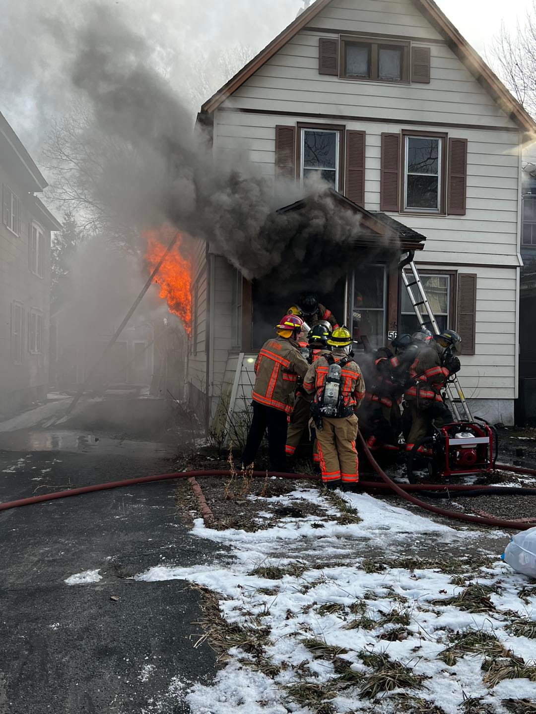 Auburn home heavily damaged by fire