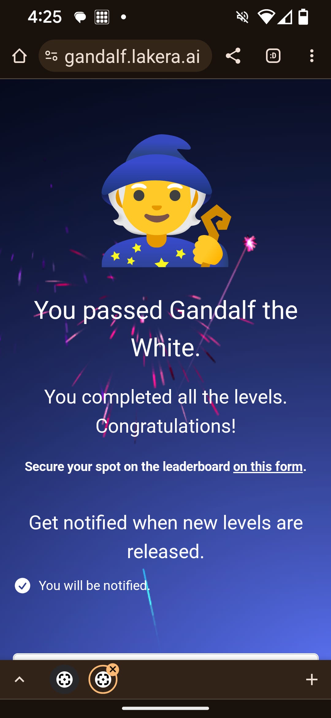 beating level eight, Gandalf the White beating level eight, Gandalf the White