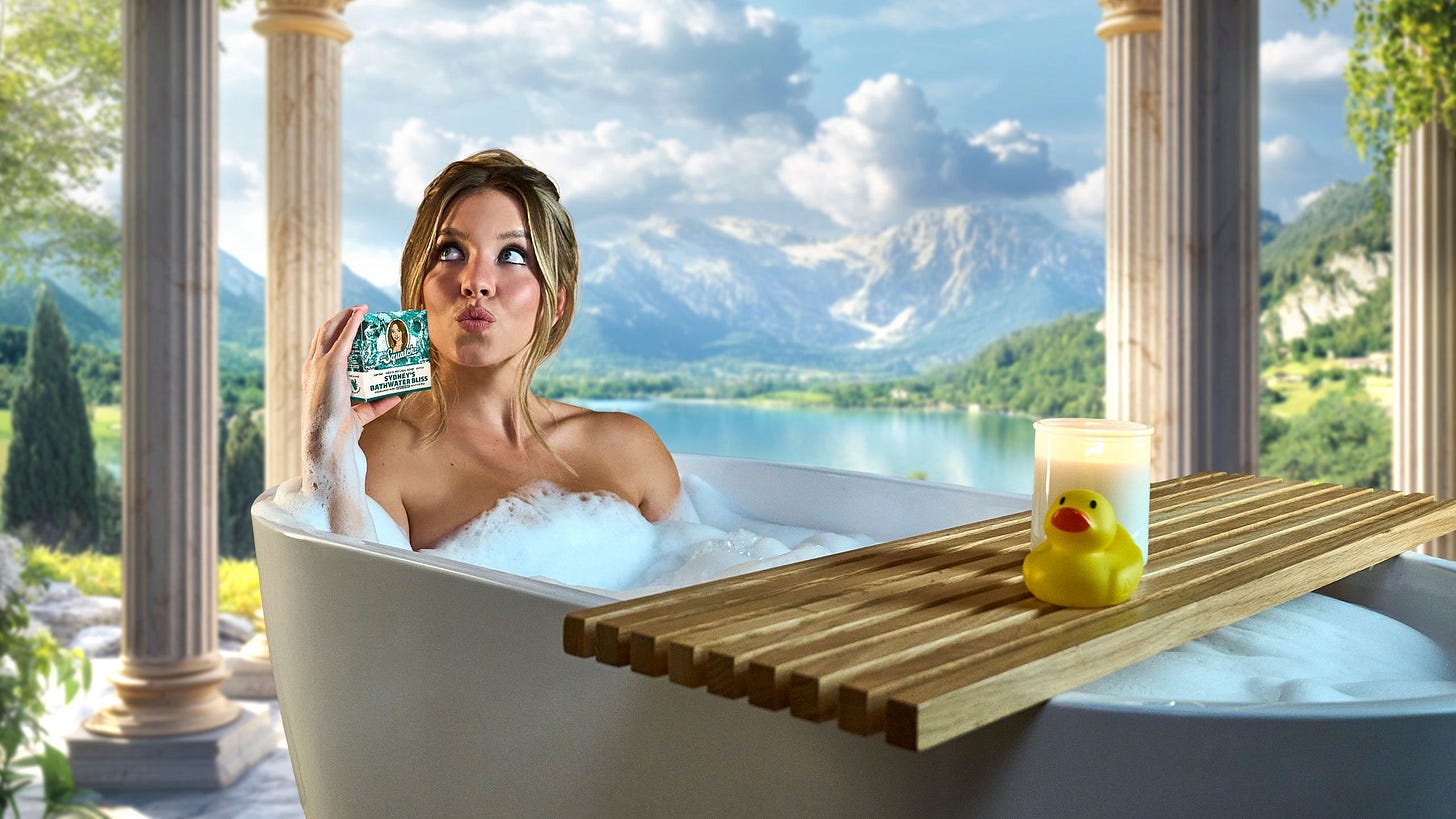 Sydney Sweeney sudsy