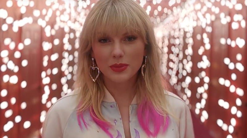 Taylor Swift in her 2019 Lover music video