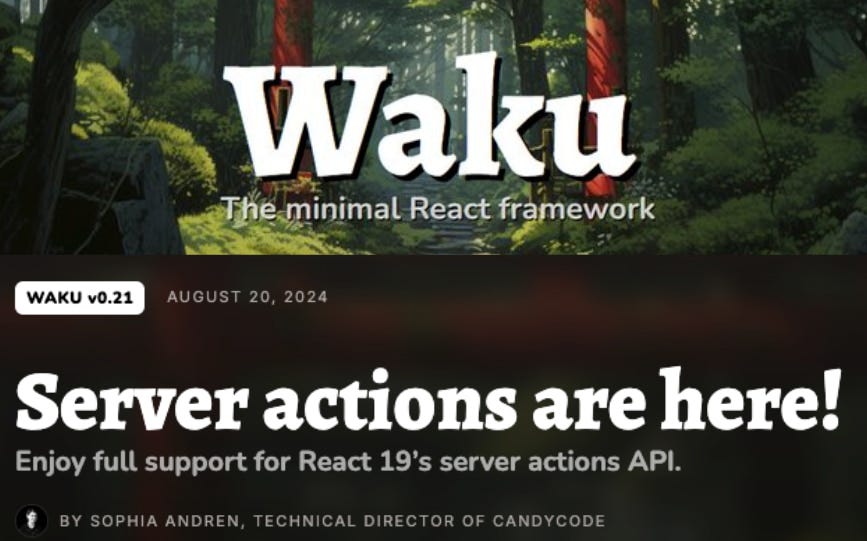 Waku v0.21 - Full support for React Server Actions