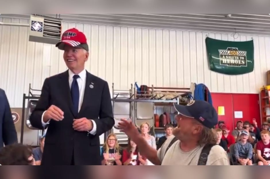 Biden dons MAGA hat after Trump said at debate that president 'hates ...