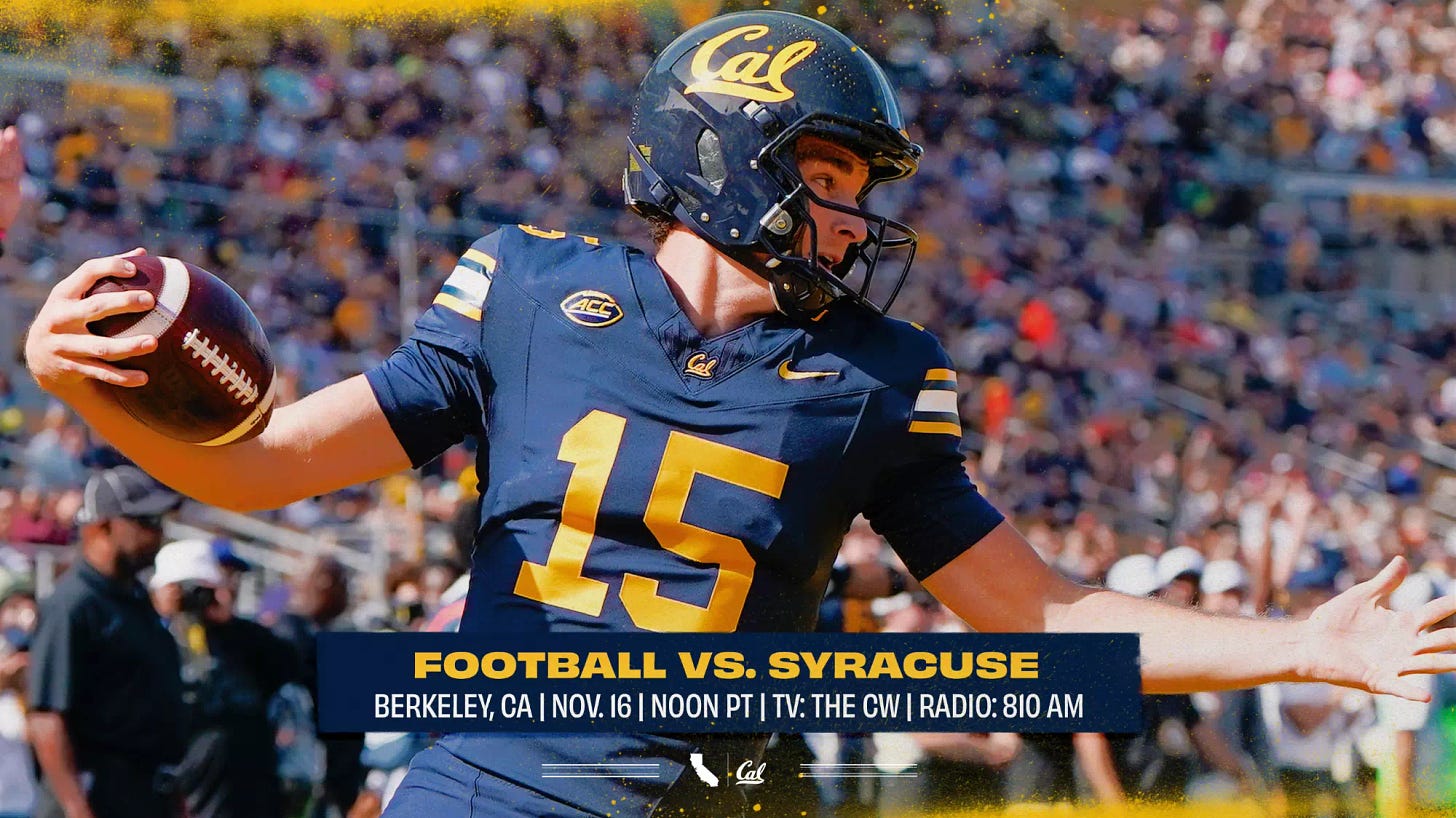 Cal Hosts Syracuse On Saturday