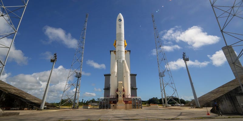 Ariane 6 on the launchpad.