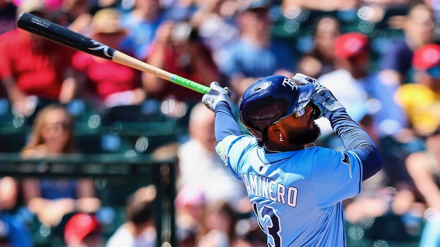 Junior Caminero leaves game with tight back. Rays say he'll return soon