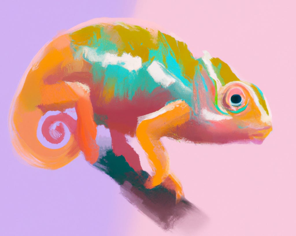 A colourful chameleon