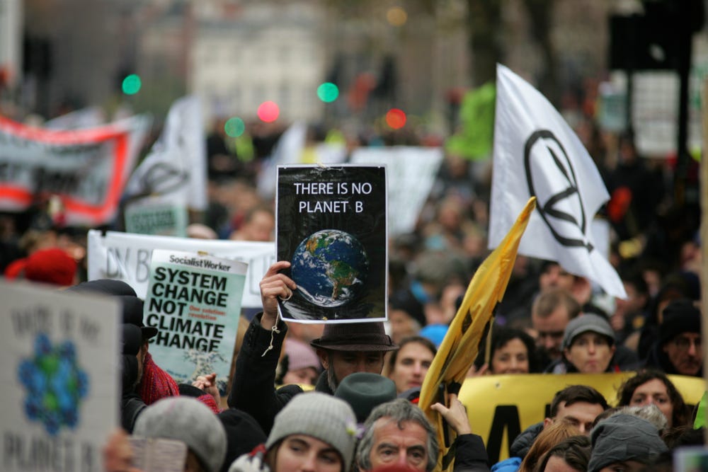 Extinction Rebellion Protesters march through London