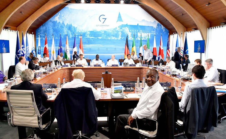 President Cyril Ramaphosa, who attended the G7 summit in Germany in June last year, says South Africa is happy that the AU has been invited to represent the continent at this year's summit. File image