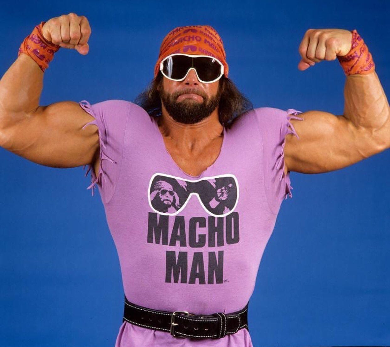 macho man randy savage purple shirt