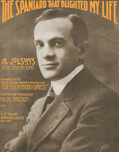 Sheet music cover for "“The Spaniard Who Blighted My Life”